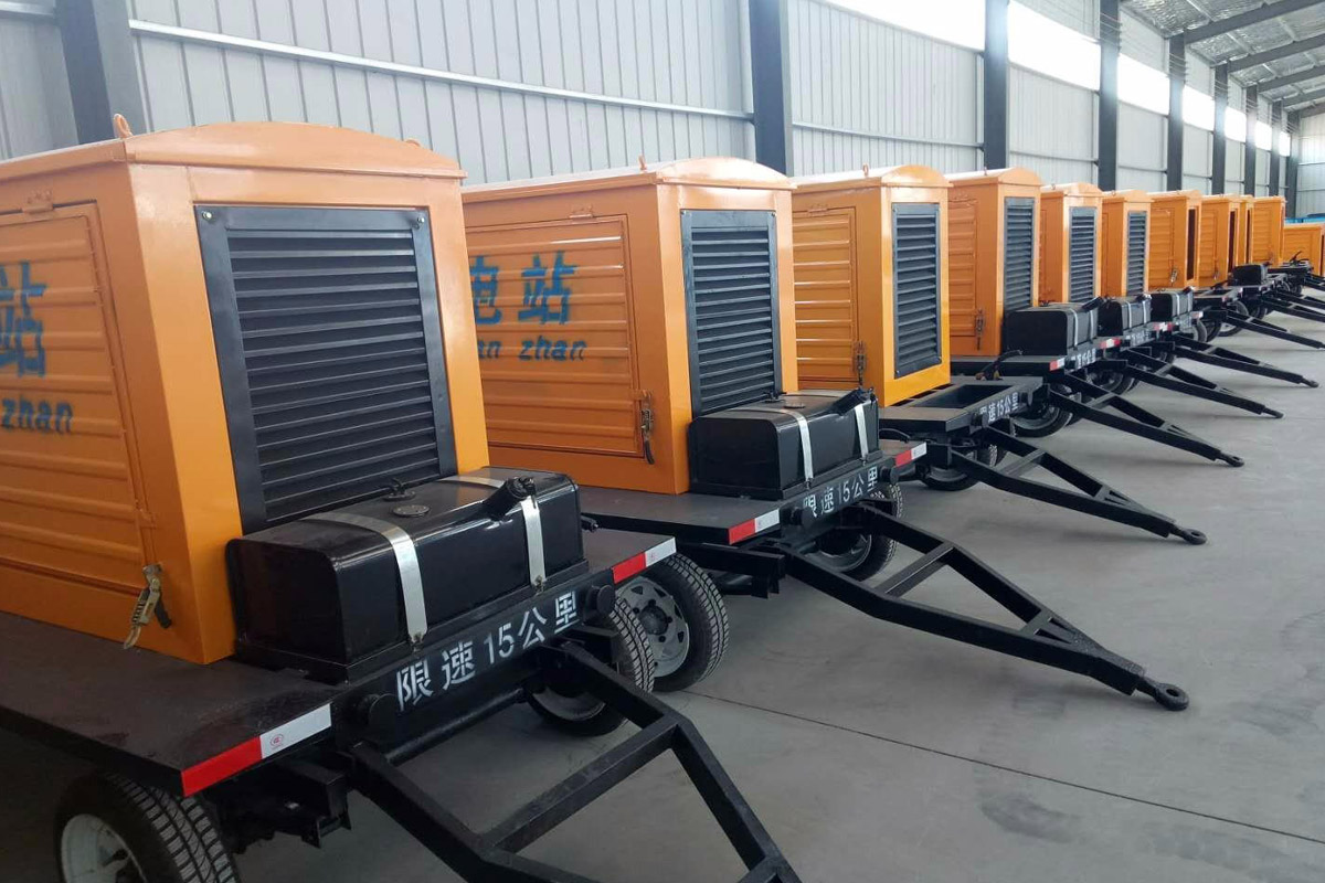 芷江发电机租赁施工现场